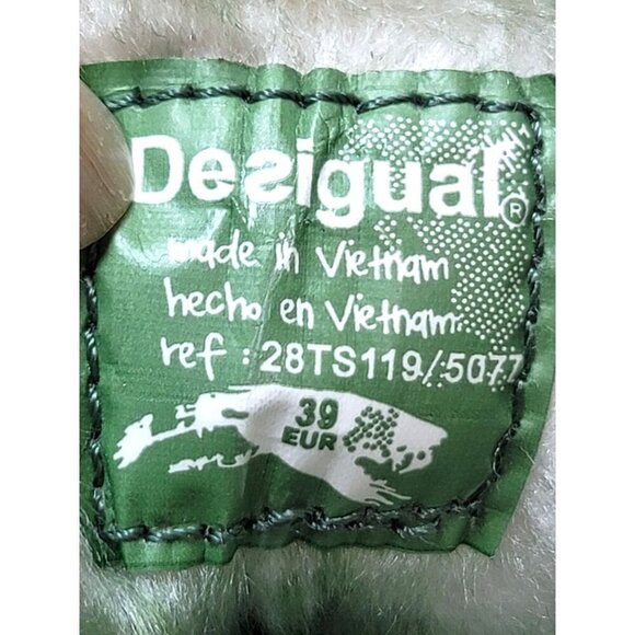 Desigual Authentic Women's Flat Velvet Mid Calf Panda Festival Boots Size 39 - Picture 10 of 13